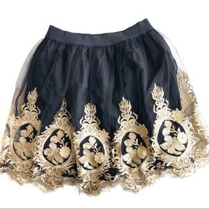 Ark & Co. Gold and Black Tutu Baroque Skirt  Sz M